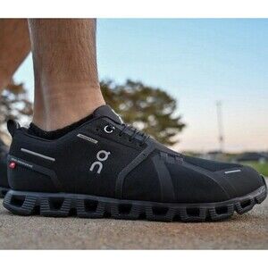 On Cloud 5 Waterproof Men’s Size 12 Triple Black Running Sneaker Shoes 59.98842